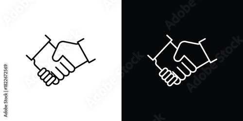 Handshake icons Vector Logo Template Illustration Design