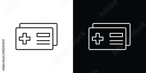 Insurance card icons Vector Logo Template Illustration Design