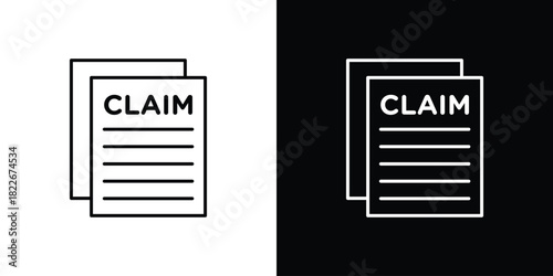 Insurance Claim icons Vector Logo Template Illustration Design