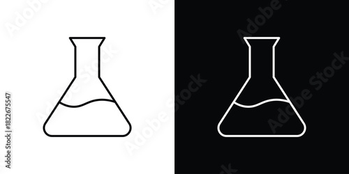 Lab flask icons Vector Logo Template Illustration Design