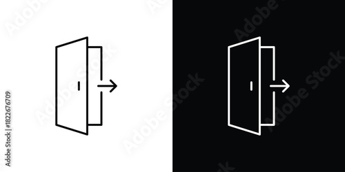 Logout icons Vector Logo Template Illustration Design