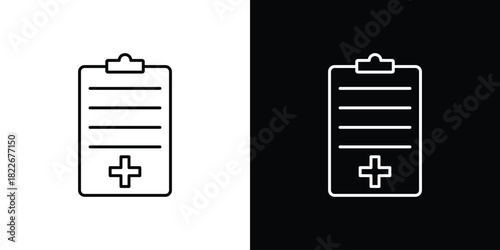Medical report icons Vector Logo Template Illustration Design