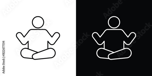 Meditation icons Vector Logo Template Illustration Design