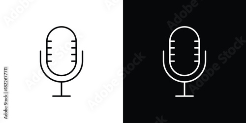 Microphone icons Vector Logo Template Illustration Design