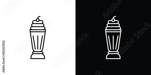 Milkshake icons Vector Logo Template Illustration Design