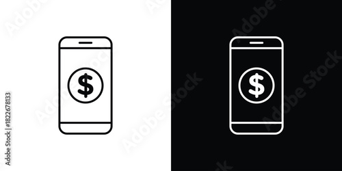 Mobile banking icons Vector Logo Template Illustration Design