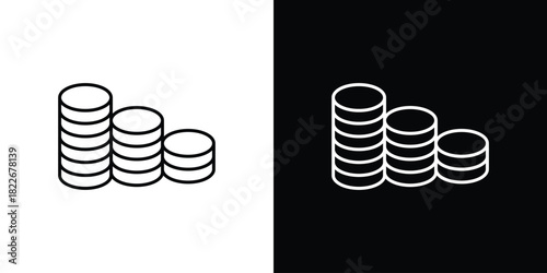 Money coin icons Vector Logo Template Illustration Design