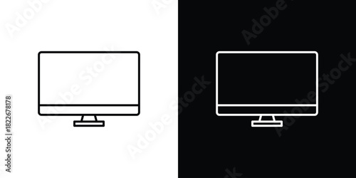 Monitor icons Vector Logo Template Illustration Design