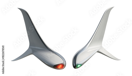 Aerodynamic wingtips featuring blended winglets and navigation lights.