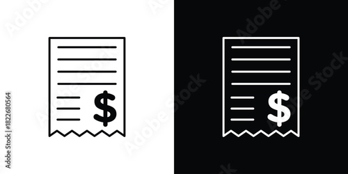 Payment receipt icons Vector Logo Template Illustration Design