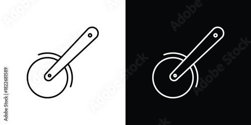 Pizza Slicer icons Vector Logo Template Illustration Design