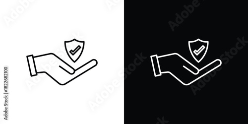 Policyholder icons Vector Logo Template Illustration Design