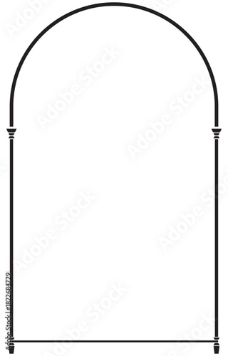 Arch lines, vintage borders, decorative elements