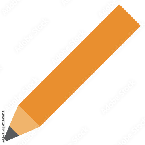 鉛筆　イラスト　ベクター　オレンジ