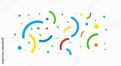 Colorful confetti burst celebration design.
