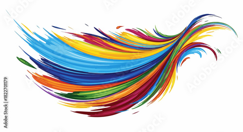Vibrant and dynamic abstract paint splash wave design.