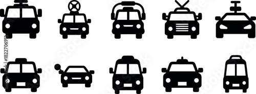 Car icon collection Vector