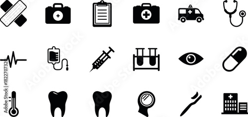 Medical icons set Vector