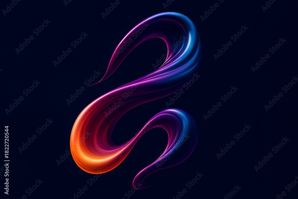 Fototapeta premium Abstract glowing colorful gradient wave, modern dynamic digital art