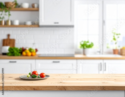 White Counter, Blurred Home A Quiet Moment.