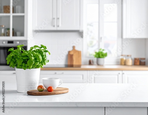 White Counter, Blurred Home Visual Hierarchy.