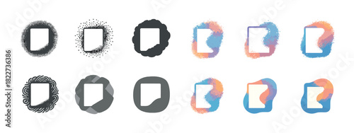 Creative frame designs with abstract artistic patterns