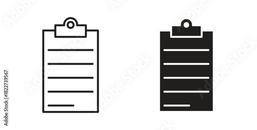 Task list icon line and filled style suitable for web and mobile application