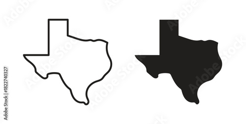 Texas icon line and filled style suitable for web and mobile application