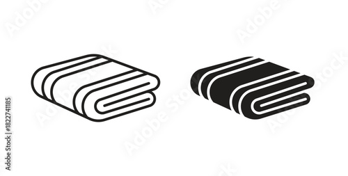 Towel icon line and filled style suitable for web and mobile application