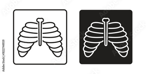 X ray icon line and filled style suitable for web and mobile application
