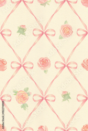 Floral vintage trellis shab...