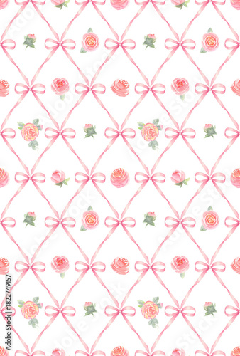 Floral vintage trellis shab...