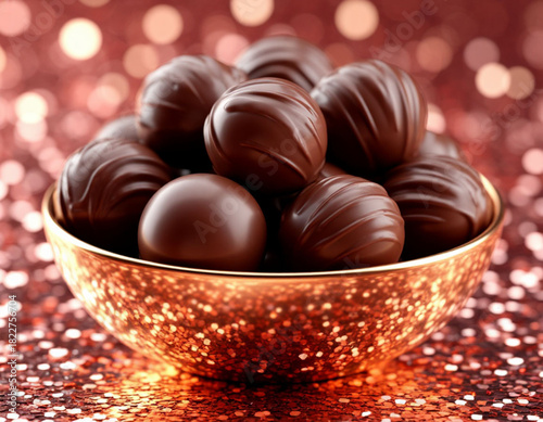chocolate candies in a bowl