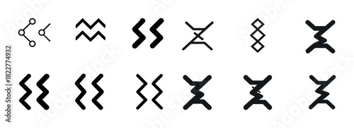 Geometric line art: abstract minimalist symbols collection