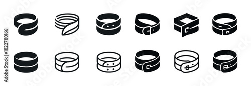 Collection of ten modern abstract black and white bracelet designs