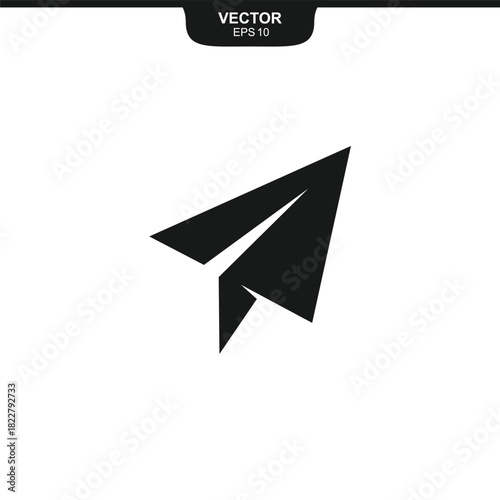 Paper plane icon. Direct message symbol illustration