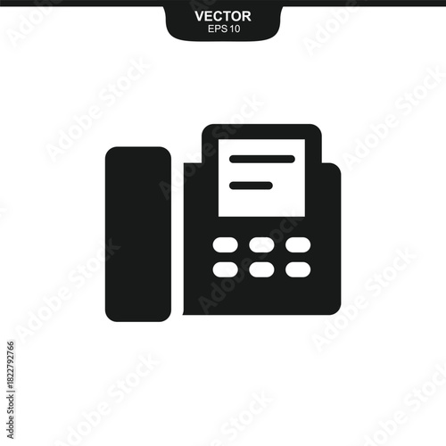 fax icon. Facsimile icon vector