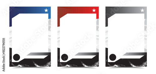 hockey Sport player trading card frame border template design