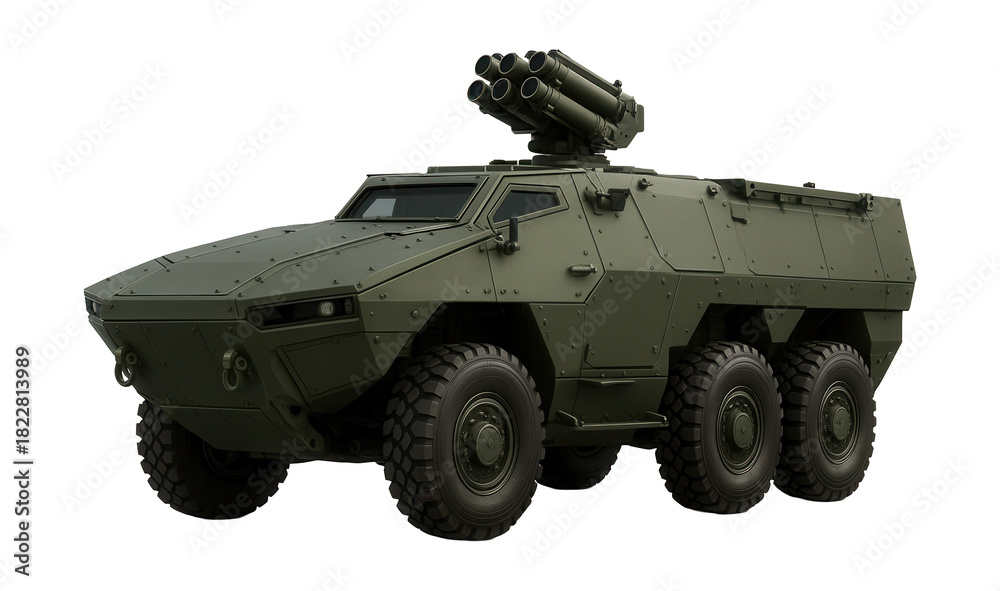 Fototapeta premium Modular armored infantry vehicle with a retractable smoke screen system.