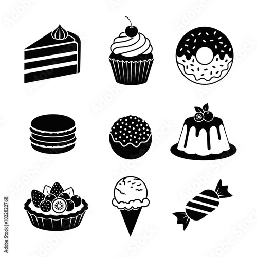 Cakes, Cupcakes, and Bakery Icons