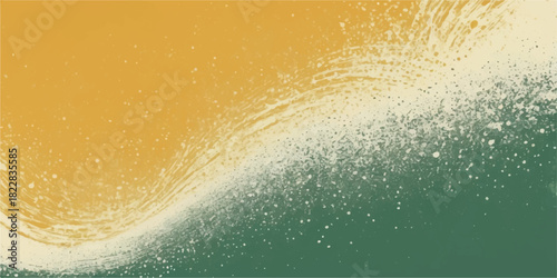 Yellow liquid splash texture: a fresh summer wave with light blue sky drops