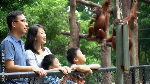 Warning watching zoo with animals not feed animals at the a sign feed family representing authentic visual style and cinematic detail.