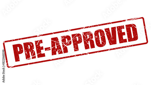 Pre-approved stamp with grunge texture