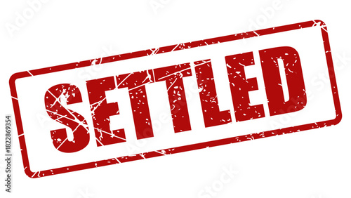 Settled stamp with grunge texture