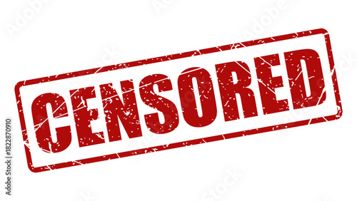 Censored stamp with grunge texture