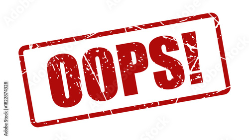 Oops! stamp with grunge texture