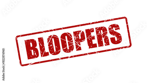 Bloopers stamp with grunge texture