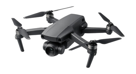 Foldable drone with high-def camera gimbal for aerial surveillance.