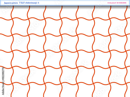 K'sBookshelf 和の紋様(和柄) Japanese pattern 千鳥卍 chidorimanji -I-
