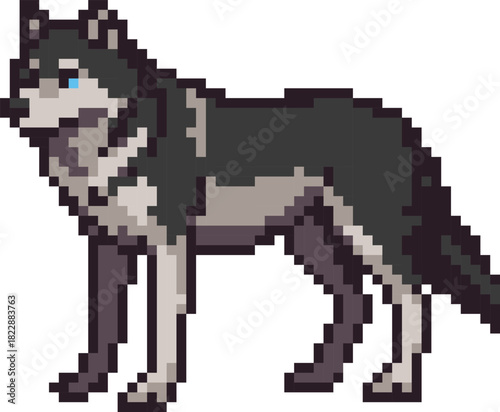 Leader Wolf Pixel Art